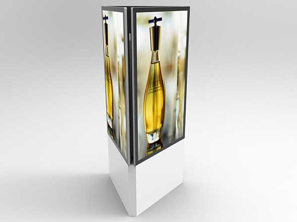 3sided floor stanidng lcd digital signage