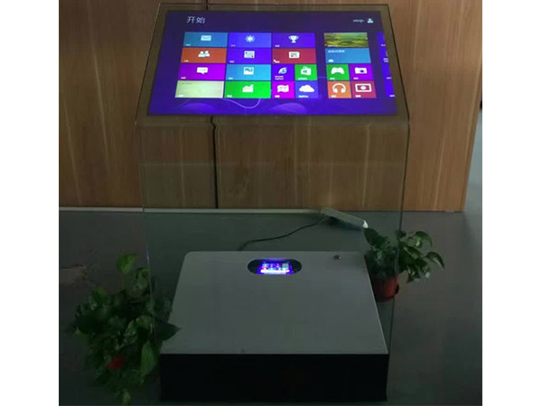 Tempered glass projector advertising player