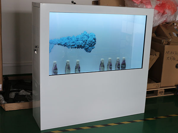 49inch transparent cabinet with Android OS and touch screen