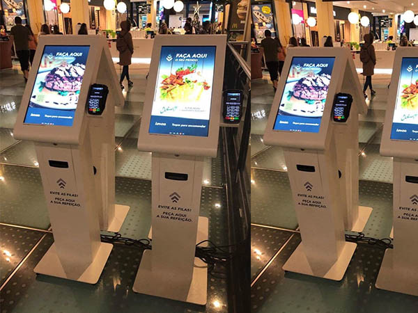 Touch screen kiosk for self order