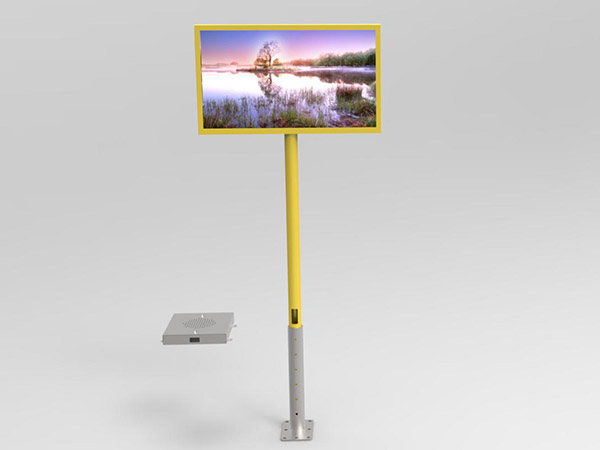 Double sided lcd monitor display golden finish for casino game table