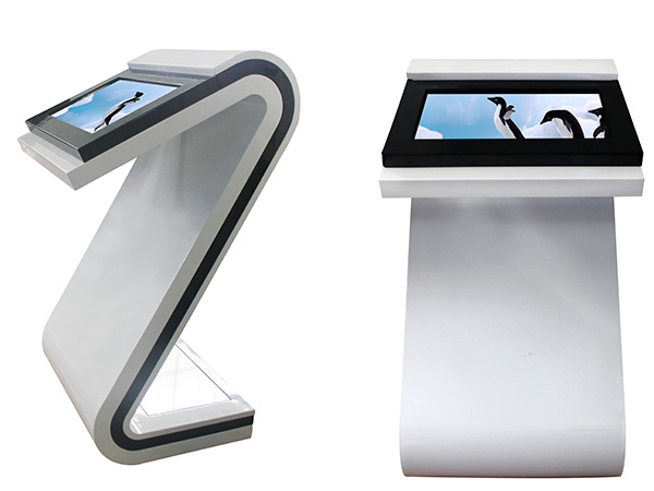 Horizontal touch screen kiosk all in one