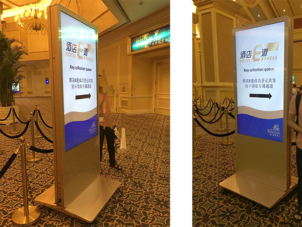 55inch Golden Double sided lcd digital signage player