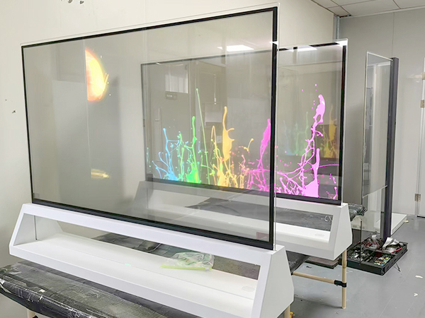 55inch PCAP touch transparent OLED screen LG transparent oled panel